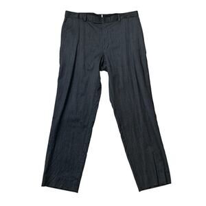 Hugo Boss Pants Mens 36 Grey Wool Flat Front Business Formal Dress Trousers